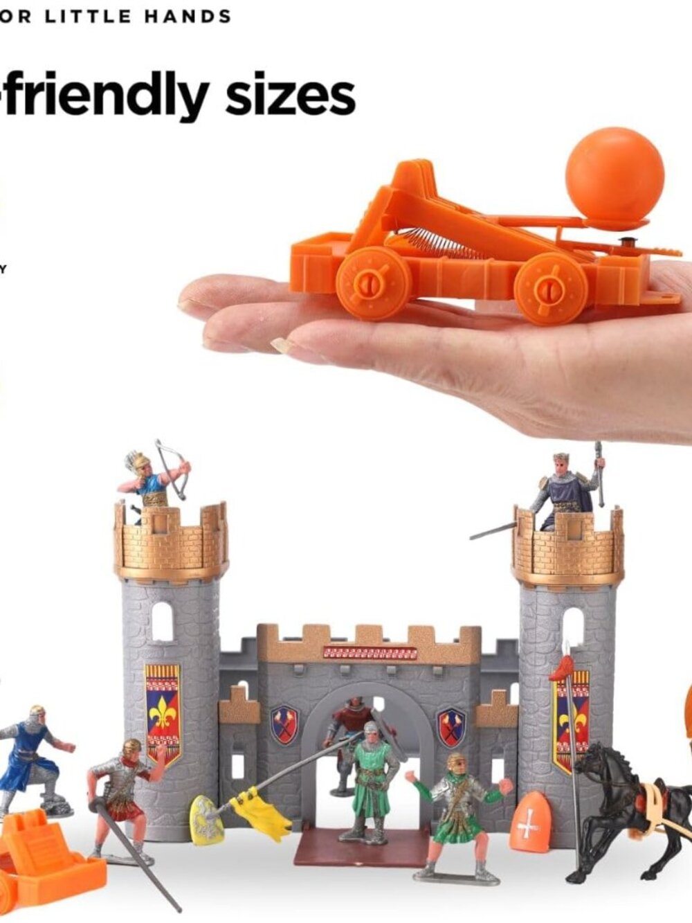 Medieval Castle Kingdom Knights Action Figure Toy Army Playset with Castle, Figu - Picture 3 of 7